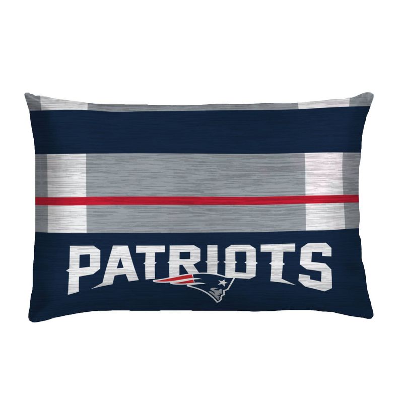 NFL New England Patriots Heathered Stripe Queen Bed in a Bag - 3pc, 3 of 4