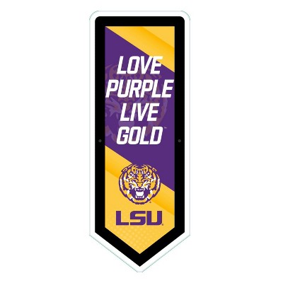Evergreen Ultra-Thin Glazelight LED Wall Decor, Pennant, Louisiana State University- 9 x 23 Inches Made In USA