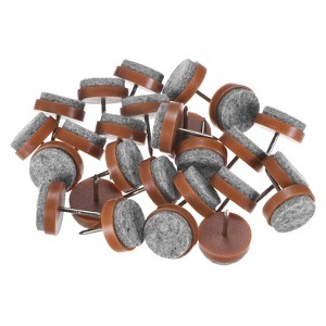 Unique Bargains Heavy Thickening Nail-on Furniture Felt Pads Brown - 1 of 4