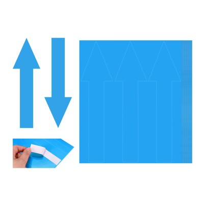Unique Bargains Self Adhesive Waterproof Office Marking Arrow Sticker 48 Pcs