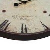 FONTOI 20 Inch Wall Clocks Round Antique Roman Numeral Timepiece Decorative Living Room Hanging Clock, Home Decor, Brown, 20"*20"*1.75" - 4 of 4