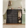 homfan Clothes Rack with 16 Fabric Drawers, Portable Closet Wardrobe with 2 Shelves and Hanging Rod, Heavy Duty Garment Rack, Storage Organizer - 4 of 4