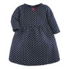 Hudson Baby Infant Girl Cotton Dresses, Pink and Navy Floral - 4 of 4