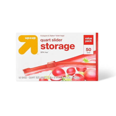 Ziploc Slider Storage Bags Quart Value Pack, 68 Ct.