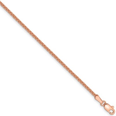 Black Bow Jewelry 1.65mm 14k Rose Gold Solid Polished Spiga Chain Necklace