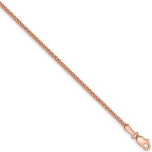 Black Bow Jewelry 1.65mm 14k Rose Gold Solid Polished Spiga Chain Necklace - 1 of 4