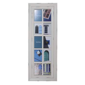 Northlight 35" Distressed Mullions Window Photo Collage Wall Frame for 4" x 6" Pictures