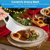 KOVOT White Elegant 12oz Ceramic Gravy Boat and Saucer Plate Set - Perfect for Gravies, Sauces, and Dressings - Microwave and Dishwasher Safe - 4 of 4