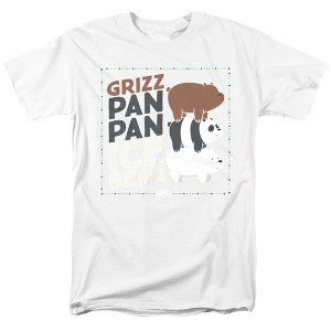 We Bare Bears Grizz Pan Pan Ice Bear Adult T-Shirt - 1 of 4