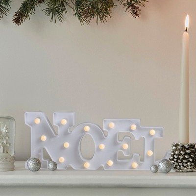 Northlight 17" Battery Operated LED Lighted "NOEL" Christmas Marquee Sign - Warm White