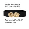INSPIRE CHIC Women's Stretchy Elastic Wide Waist Dress Metal Buckle Belts - 4 of 4
