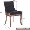 QingMoon Dining Chairs Set of 2, Solid Wood Fabric Upholstered Kitchen Chairs Wingback Accent Chairs with Nailhead Trim for Dining Room - 3 of 4