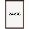 PosterPalooza | Modern Shadow Box 1" Depth Brown Picture Frame - UV Acrylic, Backing, Hanging Hardware - 2 of 4