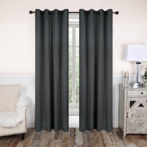 1pc 52x63 Blackout Rowland Curtain Panel Light Gray - Eclipse : Target