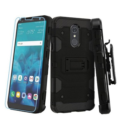 MYBAT 3-in-1 Storm Tank with Screen Protector Hard Cover Case For LG Stylo 4/Stylo 4 Plus - Black