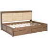 PAGED Twin Size Daybed Modern Wooden Bed Frame with Trundle, Shelves, Cork Board, Blackboard and Ports for Bedroom - 4 of 4