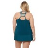 Aqua Green, Women's Ladder Trim Racerback Tankini - 3 of 3