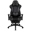 Emma and Oliver Racing Gaming Ergonomic Chair with Reclining Back, Footrest in Red LeatherSoft - 3 of 4
