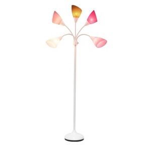 67" Contemporary Multi 5-Head Adjustable Gooseneck Floor Lamp - Simple Designs - 1 of 4