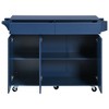 NicBex Drop Leaf Kitchen Island Movable Kitchen Island with 2 Drawers and 2 Storage Cabinets Include Adjustable Shelves - 2 of 4