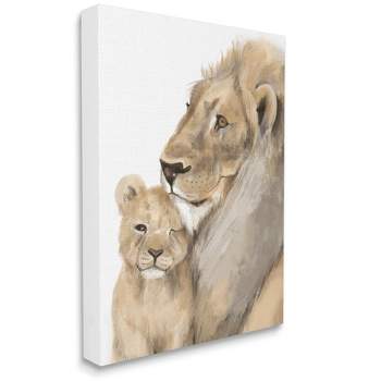 Stupell Industries Lion Cub and King Safari Animal Portrait