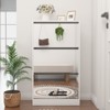 Angel Sar Narrow 3-Tier Shoe Storage Cabinet with Full-Length Mirror, White Slim Shoe Organizer for Entryway, Bedroom, or Apartment - 2 of 4