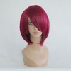 Unique Bargains Women's Bob Wigs 14" Wine Red with Wig Cap - 2 of 4
