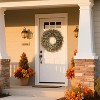 Attop 26'' Large Fall Wreath for Front Door, Porch, Window- Artificial Boxwood Leaves Outdoor Autumn Wreath - 2 of 4