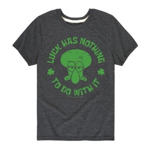 Boys' - SpongeBob Squarepants - Squidward Luck Short Sleeve Graphic T-Shirt - 1 of 4