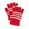Fosmon Touchscreen Gloves, Winter Knit Gloves with Touch screen Fingers for Men & Women,, Superb Accuracy on 3 Conductive Fingertips - Red/White - 2 of 4