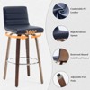 Bekrvio 26"/29" Swivel Bar Stools Set of 1/2/3/4, Faux Leather Upholstered Counter Chairs with Wood Legs, Mid-Century Seating for Kitchen Island - 4 of 4