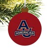 American University Primary Logo Wood Christmas Tree Holiday Ornament - 4 of 4