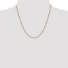 Black Bow Jewelry 1.2mm 14k Rose Gold Solid Spiga Chain Necklace - 2 of 4