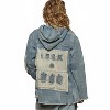 Women's Raw Hem Drawstring Zip Up Hooded Denim Jacket - POL - 2 of 4
