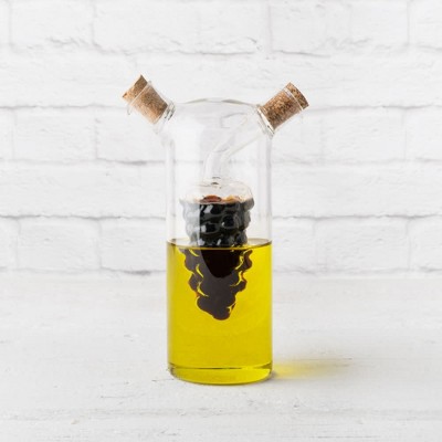 Twine Living Oil & Vinegar Cruet Bottle with Cork Stoppers, Olive Oil & Balsamic Vinegar Dispenser, Kitchen Gifts, Hand Blown Glass, 1.6 oz & 9 oz — фото 6
