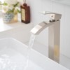 Brushed Nickel Single Hole Bathroom Faucet - 2 of 4