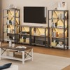 Industrial Metal Bookshelf – Tiered Open Bookcase Organizer, Heavy Duty Tall Storage Shelf for Bedroom, Office, Living Room - 2 of 4