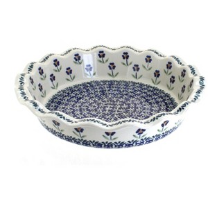 Blue Rose Polish Pottery Z159 Manufaktura Pie Plate - 1 of 2