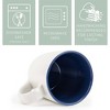 Elanze Designs Typewriter Speckled Navy Blue 13 ounce Ceramic Coffee Mugs Set of 4 - 3 of 4