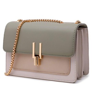 Crossbody Bags for Women Leather Cross Body Purses Cute Color-Block Designer Handbags Shoulder Bag Medium Size Green - 1 of 4