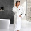 Linum Home Textiles "I Love You" Embroidered White Terry Bathrobe - Melange - Small/Medium - 3 of 4