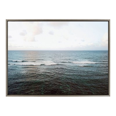 28" x 38" Sylvie Where the Ocean Meets the Sky Canvas by Rachel Dowd - Kate & Laurel All Things Decor: Modern Seascape