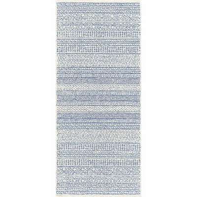 Allport Gray and Blue Wool Tufted 2' x 3' Rug