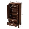 Vintage Tall Storage Cabinet with Drawers & Adjustable Shelves, 53.5"H Modern Accent Cabinet  for Entryway Living Room-3irtyhousy - 4 of 4