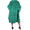 Women's Faux Fur Leopard Mid Length Coat - Western F.a.s.h.i.o.n - 2 of 3