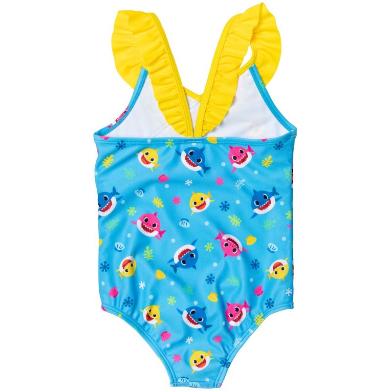  Baby Shark Girls One Piece Bathing Suit Toddler , 2 of 8