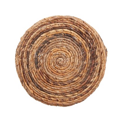 Rustic Beige Abaca Woven Basket Set of 3