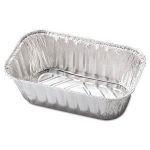 HFA Aluminum Baking Pan -  5.72 x 3.31 x 2.03 - Case of 200 - 1lb - 1 of 2