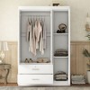 3-Door Wardrobe with Shelves and 2 Drawers, Clothing Armoire 4A - ModernLuxe - 3 of 4