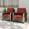 EAGLE PEAK Patio Chair Curved Armrest, Rattan Patio Furniture, 2 Chairs - 2 of 4